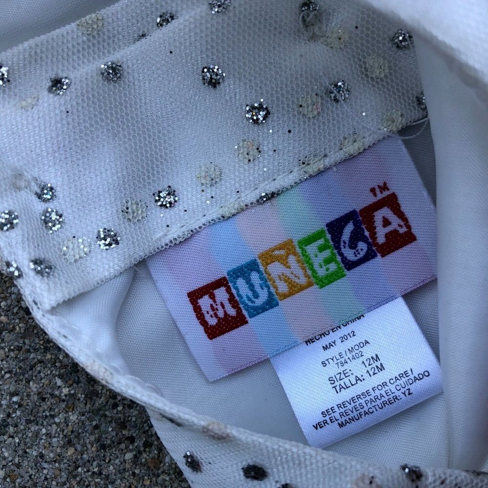 MUNECA A Line Dress 12 Months Little Girls Layered White Sleeveless Spar…​​ - Picture 3 of 8